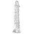 King Cock Clear 8 - dildo mare cu bază cu ventuză (20cm)