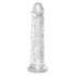 King Cock Clear 8 - dildo mare cu ventuză (20cm) 