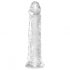 King Cock Clear 8 - dildo mare cu ventuză (20cm) 