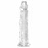 King Cock Clear 8 - dildo mare cu bază cu ventuză (20cm)