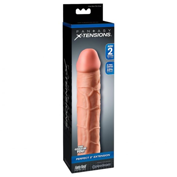 X-TENSION Perfect 2 - extensie realistă pentru penis (20,3 cm) - naturală 