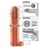 X-TENSION Perfect 2 - inel pentru penis cu textură (19cm) - natural 