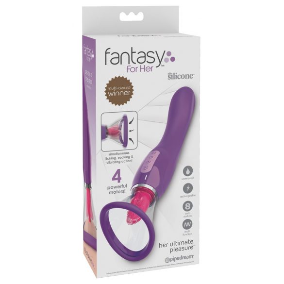 Vibrator 3în1, cu acumulator, Fantasy (lila) 