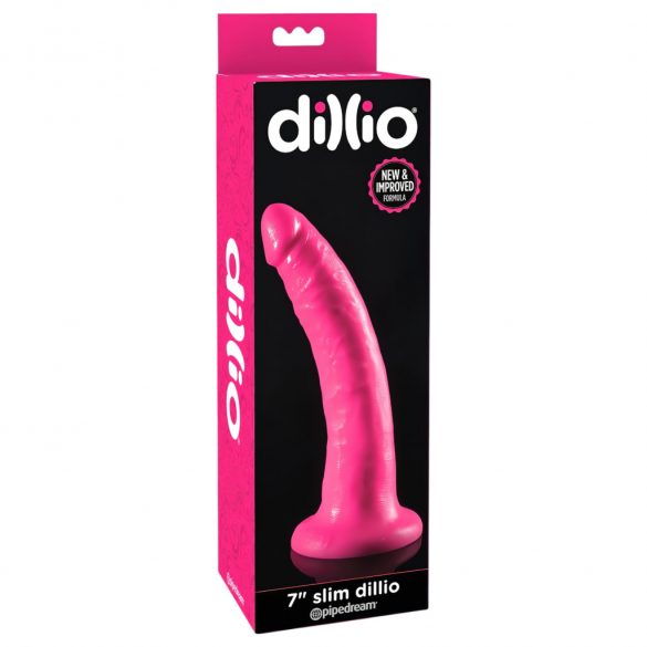 Dillio 7 - dildo realist cu ventuză (18cm) - roz 