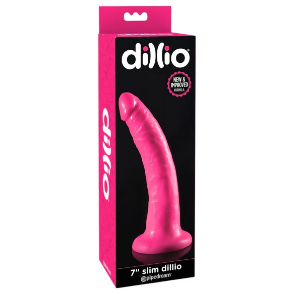 Dillio 7 - dildo realist cu bază de sucțiune (18cm) - roz