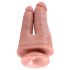 King Cock Dublu Penetrator - dildo dublu realist (natural) 