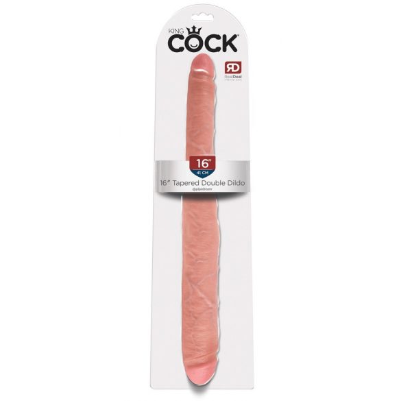 King Cock 16 Tapered - dildo dublu realist (41cm) - natural 