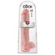 King Cock 15 - dildo cu ventuză și testicule (38cm) - natural 