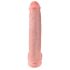 King Cock 15 - dildo cu ventuză și testicule (38cm) - natural 