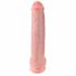 King Cock 15 - dildo cu ventuză și testicule (38 cm) - natur