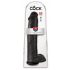 King Cock 15 - dildo cu ventuză și testicule (38cm) - negru 