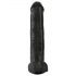 King Cock 15 - dildo cu bază cu ventuză și testicule (38 cm) - negru