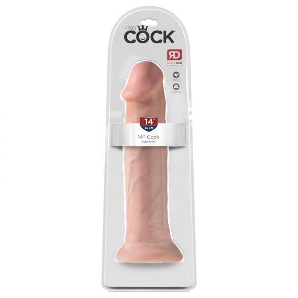 King Cock 14 - dildo mare cu ventuză (36cm) - natural 