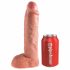 Strap-on King Cock 10 - dildo gol cavabil, cu prindere (25cm) 