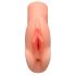 PDX Double Stroker - Masturbator realist 2 în 1 (natural) 