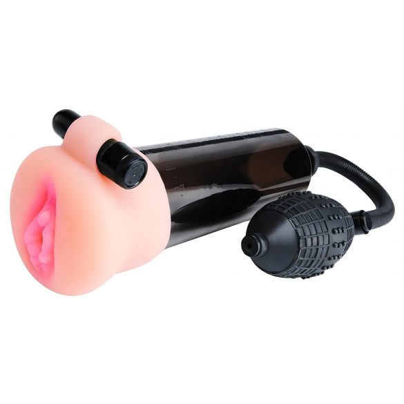 Trio Pipedream Travel - set pompă de penis cu vibrații (negru-natur)