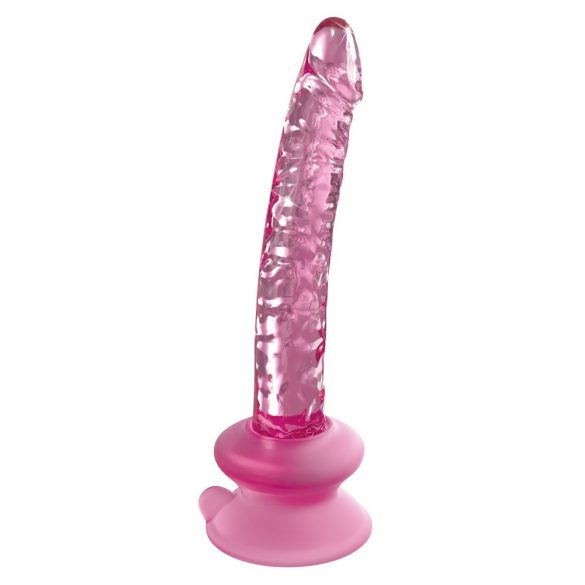 Icicles Nr. 86 - dildo din sticlă cu formă de penis (roz) 