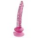 Icicles Nr. 86 - dildo din sticlă cu formă de penis (roz) 