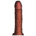 Vibrator King Cock Plus 7,5 cu testicule, maro 