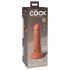 King Cock Elite 6 - dildo realist cu ventuză, 15 cm, închis la culoare 