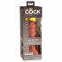 King Cock Elite 6 - dildo realist cu ventuză, 15 cm, închis la culoare 