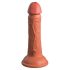 King Cock Elite 6 - dildo realist cu ventuză, 15 cm, închis la culoare 