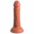 King Cock Elite 6 - dildo realist cu ventuză, 15 cm, închis la culoare 