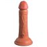 King Cock Elite 6 - dildo realist cu ventuză, 15 cm, închis la culoare 