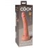 Dildo Realist King Cock Elite 7 cu Ventuză, 18cm - Natural 