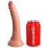 Dildo Realist King Cock Elite 7 cu Ventuză, 18cm - Natural 