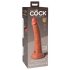 Dildo Realist King Cock Elite 7 cu Ventuză, 18 cm - Maro Închis 