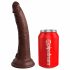 Dildo realist King Cock Elite 7 cu ventuză, 18 cm - maro 