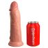 Elite Cock 8 - dildo cu ventuză realist, 20 cm - natural 