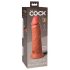 King Cock Elite 8 - dildo realist cu ventuză (20cm) - maro închis 