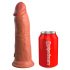 King Cock Elite 8 - dildo realist cu ventuză (20cm) - maro închis 