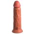 King Cock Elite 8 - dildo realist cu ventuză (20cm) - maro închis 