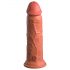 King Cock Elite 8 - dildo cu bază de aspirație (20 cm) - nuanță închisă naturală