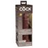 King Cock Elite 8 - dildo realist cu ventuză (20 cm) - maro 