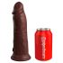 King Cock Elite 8 - dildo realist cu ventuză (20 cm) - maro 