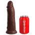 King Cock Elite 8 - dildo realist cu ventuză (20 cm) - maro 