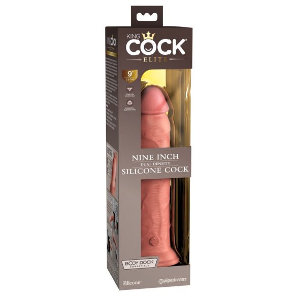 Elite Cock 9 - dildo realist cu ventuză (23cm) - natural 