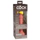 Elite Cock 6 - vibrator realist cu ventuză (15cm) - natural 