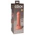 Elite Cock 6 - vibrator realist cu ventuză (15cm) - natural 