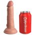 Elite Cock 6 - vibrator realist cu ventuză (15cm) - natural 