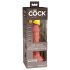 King Cock Elite 6 - vibrator realist cu ventuză 15cm (natur închis) 