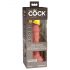 Regele Cock Elite 6 - vibrator realist cu bază cu ventuză 15 cm (natur închis)