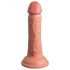 Regele Cock Elite 6 - vibrator realist cu bază cu ventuză 15 cm (natur închis)