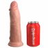 Elite Cock 8 - vibrator realist cu ventuză (20cm) - natural 