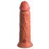 King Cock Elite 8 - vibrator realist cu ventuză 20cm (natur închis) 