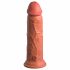 King Cock Elite 8 - vibrator realist cu ventuză 20cm (natur închis) 